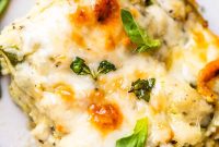 Creamy Chicken and Pesto White Lasagna Recipe