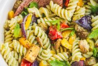 Vibrant Vegan Pasta Salad with Mediterranean Veggies and Herbs