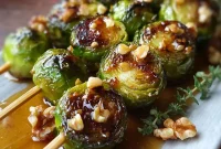 Caramelized Brussels Sprouts Skewers for Holiday Entertaining