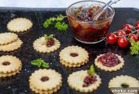 Tomato Jam Linzer Thins: Savory Cheese Shortbread Cookies