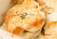 Smoked Gruyère Scalloped Potatoes with Sautéed Leeks