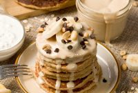Peanut Butter Banana Protein Pancakes with Cottage Cheese Filling