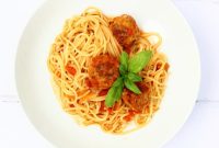 Beef and Chorizo Meatballs with Tomato Pasta