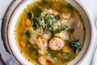 Hearty Sausage and Roasted Spaghetti Squash Soup