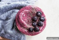 Creamy Blueberry Smoothie Bowl with Granola and Honey