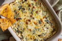 Creamy Baked Spanakopita Dip with Spinach & Feta