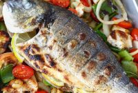 Grilled Whole Fish with Rustic Italian Bread Salad Recipe