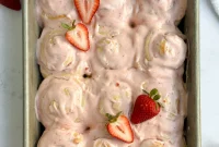 Strawberry Cinnamon Roll Recipe — Soft, Gooey Strawberry Swirls