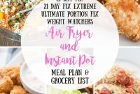 Weekly Meal Plan & Grocery List (Week of July 22, 2019) — Air Fryer, Instant Pot & 21 Day Fix Options