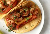 Sheet Pan Shrimp Fajitas with Peppers and Lime Rice