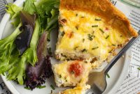 Tomato, Bacon & Goat Cheese Quiche with Gruyère