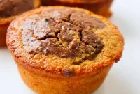 Flourless Marble Oatmeal Muffins with Swirled Chocolate and Vanilla