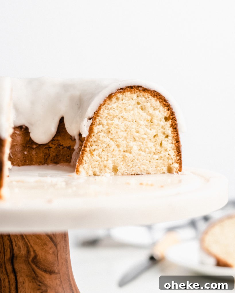 Moist and delicious this vanilla cardamom bundt cake is beautifully fragrant and topped with a vanilla bean glaze
