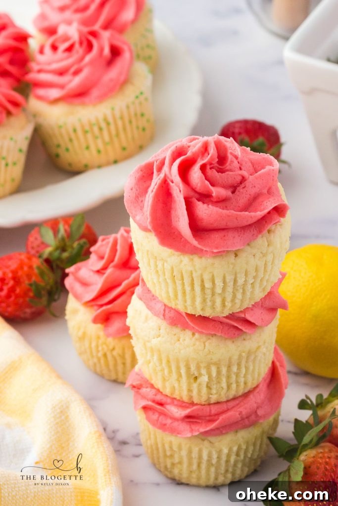 Strawberry Lemon Cupcake Recipe with Zesty Cream Cheese Frosting 3 These easy strawberry lemon cupcakes are moist, fluffy, zingy, and topped with an incredible strawberry frosting.