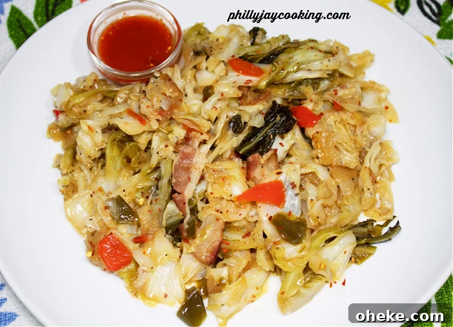 Crispy Pan-Fried Cabbage with Garlic and Bacon 6 Fried Cabbage