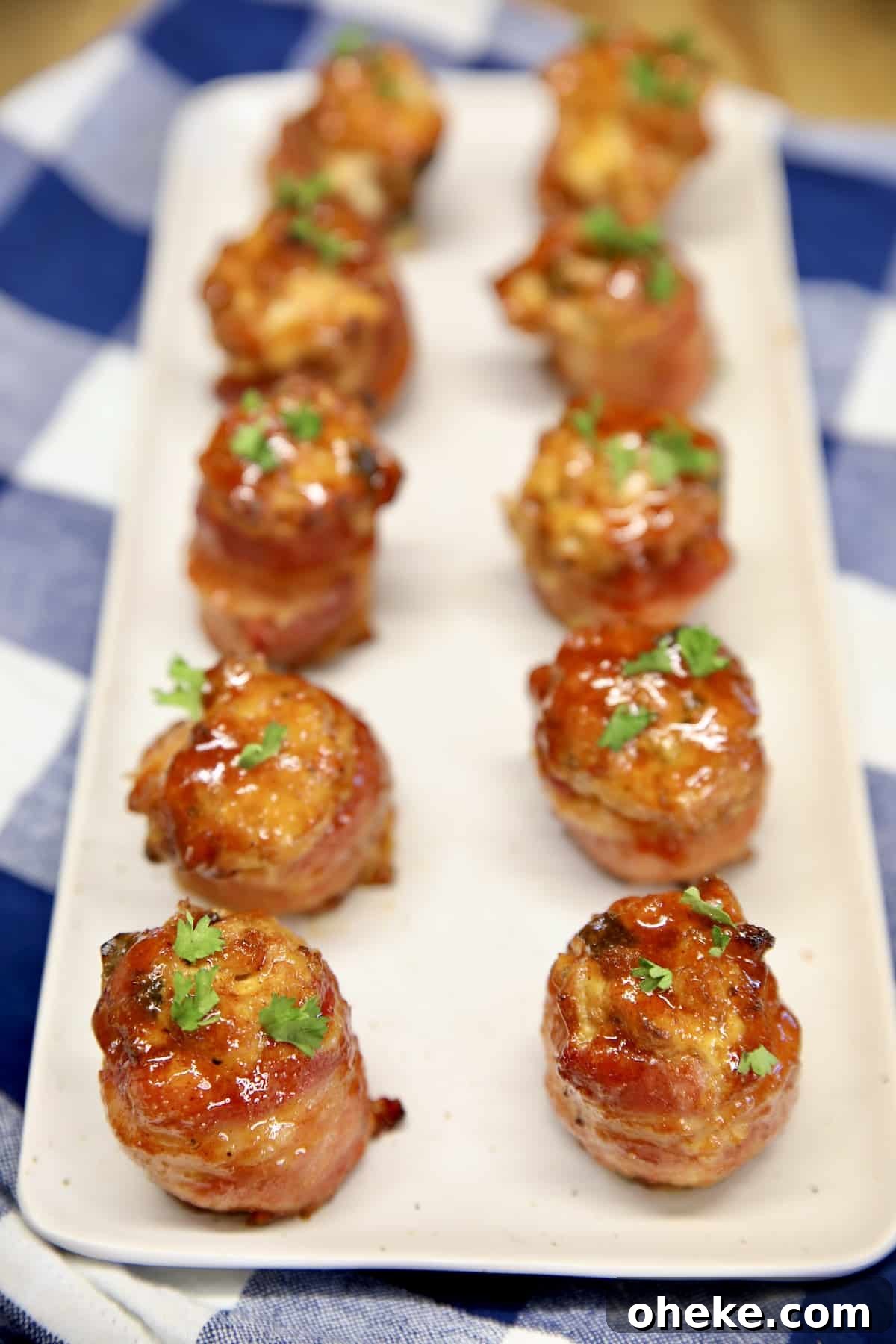 Platter of chicken popper pig shots appetizers