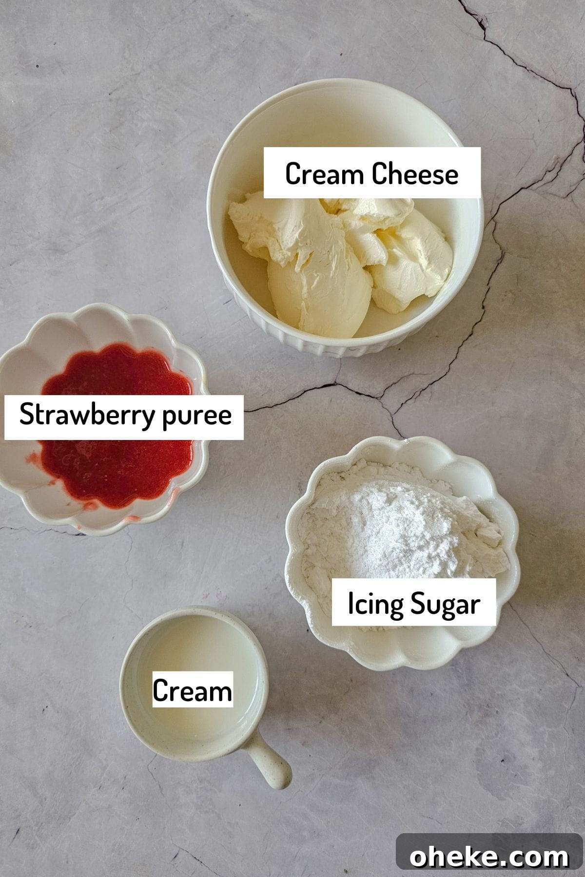 Fresh Strawberry Glaze for Cakes — Quick Homemade Icing 3 ingredients needed to make strawberry glaze