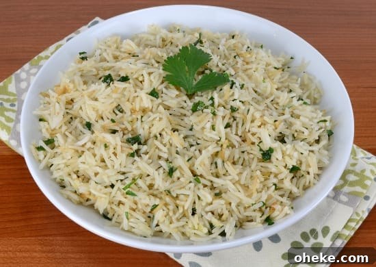 Garlic-Ginger Rice with Cilantro