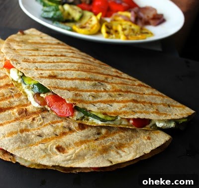 Grilled Veggie Quesadillas with Goat Cheese and Basil Pesto 2 Grilled-Vegetable-Quesadillas-with-Goat-Cheese