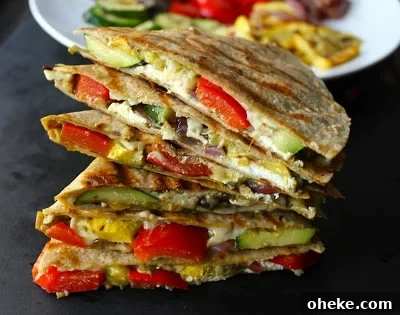 Grilled Veggie Quesadillas with Goat Cheese and Basil Pesto 11 Grilled-vegetable-quesadillas-with-goat-cheese-and-pesto-3