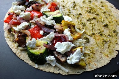 Grilled Veggie Quesadillas with Goat Cheese and Basil Pesto 9 Grilled-Vegetable-Quesadillas-with-Goat-Cheese-step-by-step-recipe