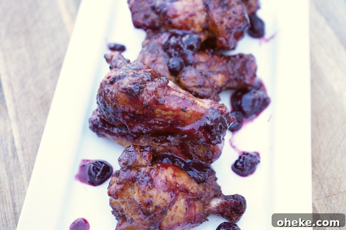 Tangy Blueberry BBQ Sauce Recipe for Grilling & Glazing 4 Blueberry bbq sauce on wings
