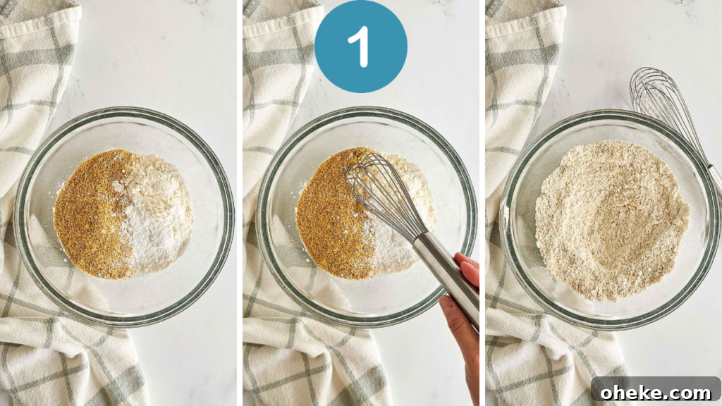 Gluten-Free Irish Brown Bread (No Yeast) — Simple Homemade Recipe 5 step 1: whisking dry ingredients in a large bowl