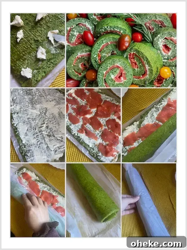 Smoked Salmon and Spinach Pinwheels: Cream Cheese Appetizer 7 img 14667 6
