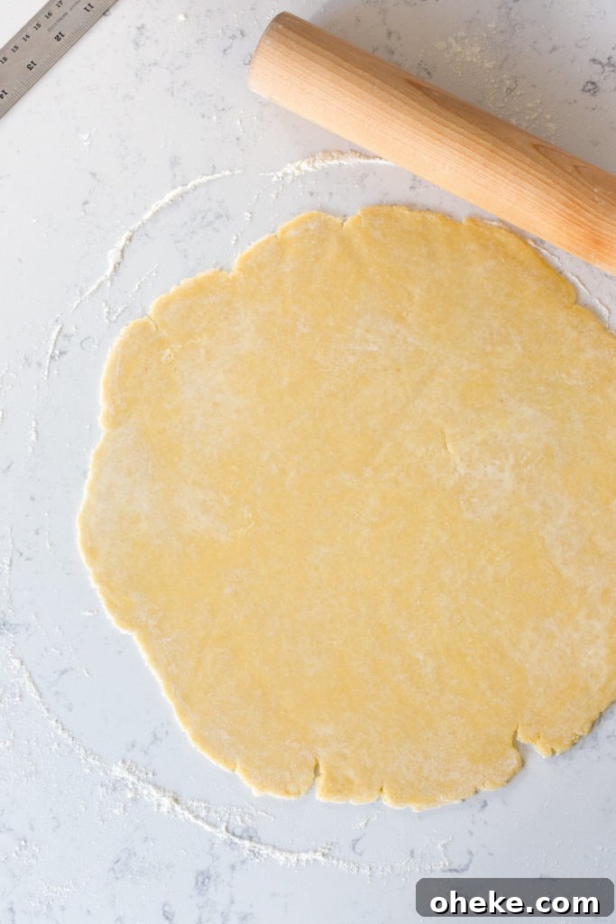 Rolled Gruyere pie dough