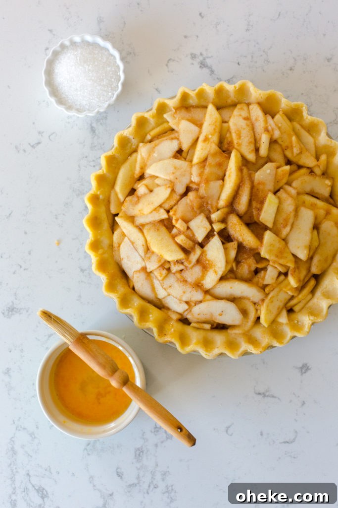 pie shell with the apple pear filling