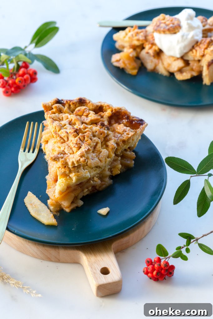 Slice of Apple Pear Gruyere Pie