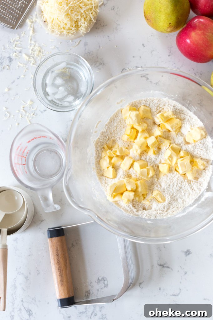 All Butter Vodka Pie Dough ingredients