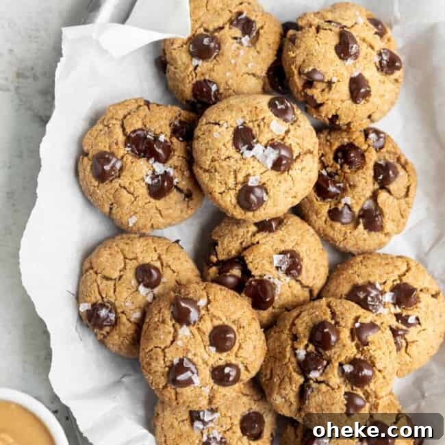 healthy peanut butter chocolate chip cookies