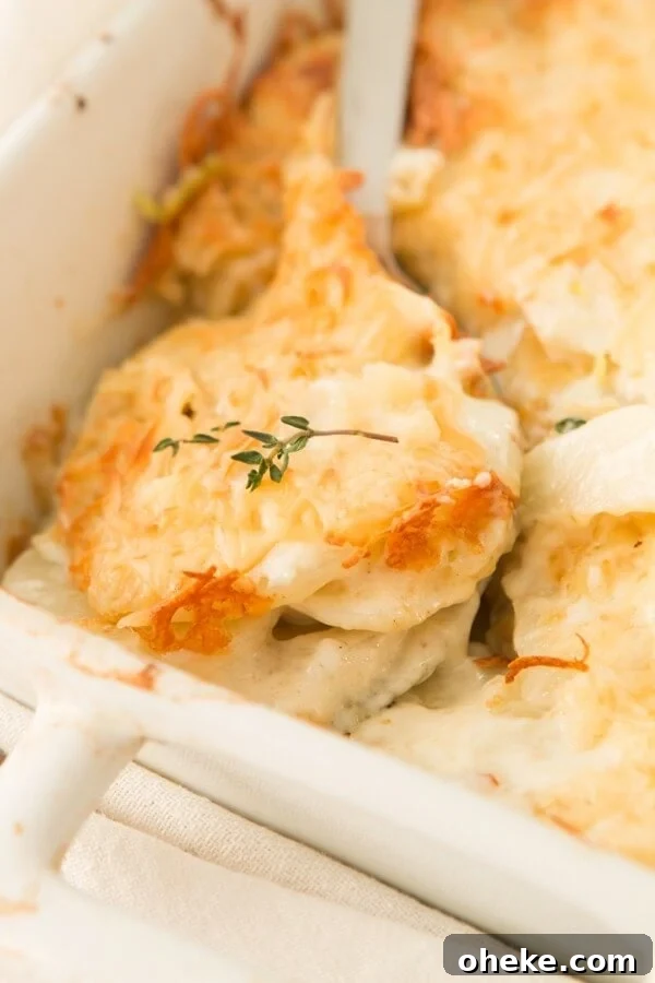 Do not even try to tell me you don't like potatoes especially when they are cheesy like these smoked gruyere scalloped potatoes with leeks! Do not even try to tell me you don't like potatoes especially when they are cheesy like these smoked gruyere scalloped potatoes with leeks!