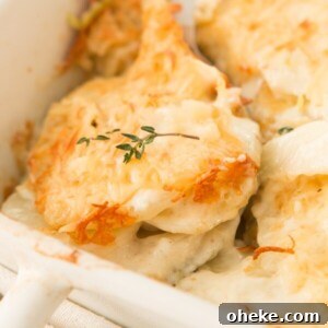 Smoked Gruyère Scalloped Potatoes with Sautéed Leeks 3 These are fantastic! Smoked gruyere scalloped potatoes and the trick to getting them perfectly baked ohsweetbasil.com