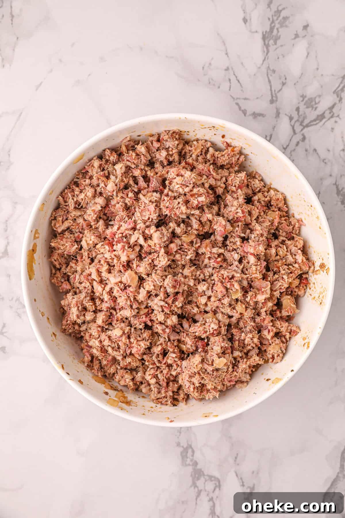 Shredding Smoked Pork for Carnita Recipe