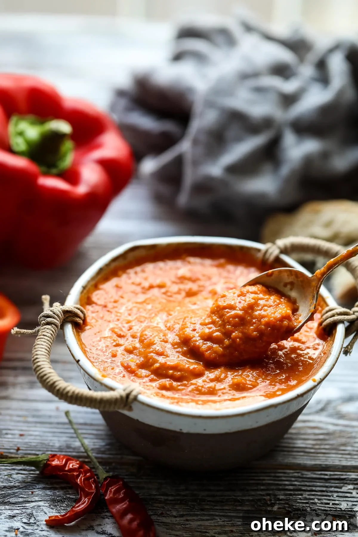 Mojo Rojo (Canarian Red Sauce): Authentic Recipe & Uses 6 Mojo rojo red pepper sauce in a bowl.