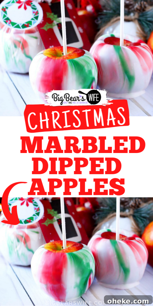 Final marbled dipped apple