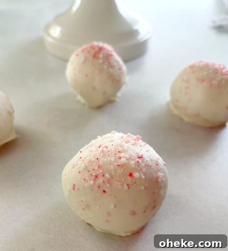 peppermint cake pop.