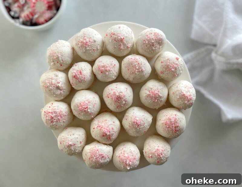 peppermint cake bites.