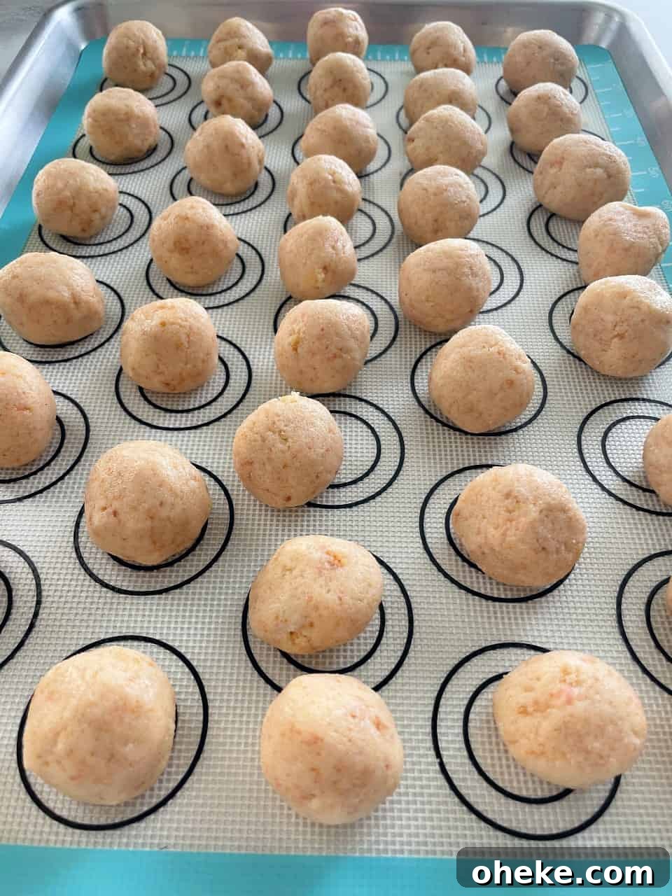 peppermint cake pops before coating.