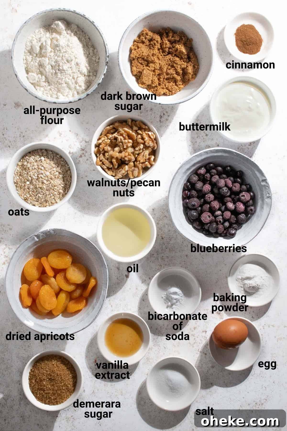 Moist Buttermilk Blueberry Muffins Recipe for Perfect Muffins 3 Buttermilk blueberry muffins ingredients.