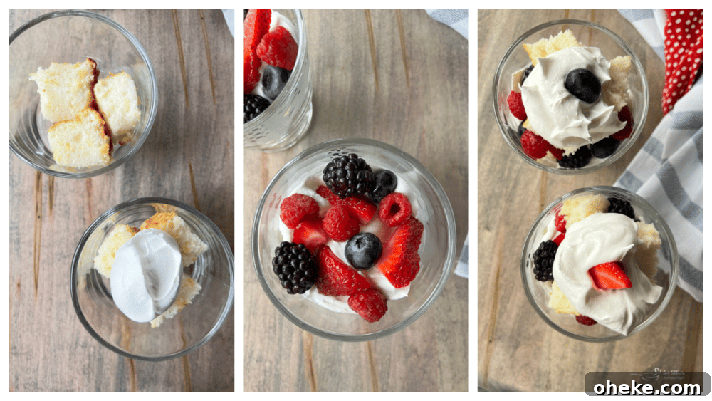 Summer Triple Berry Trifle Recipe — Light Layered Dessert 12 Individual trifles