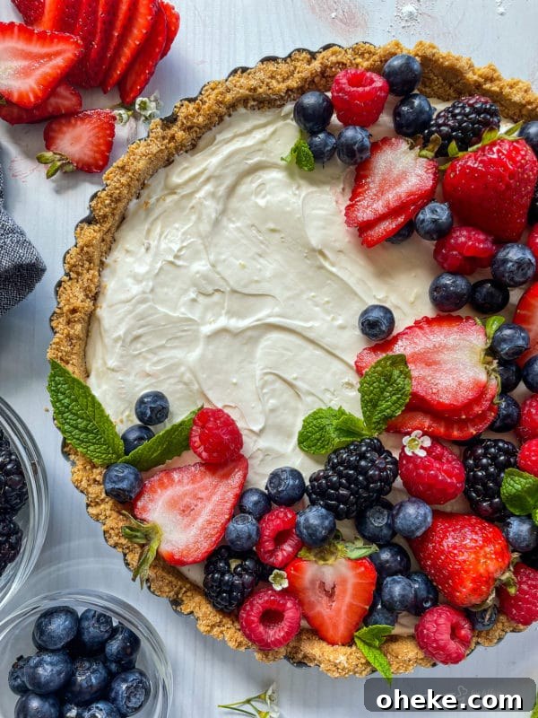 Summer Triple Berry Trifle Recipe — Light Layered Dessert 15 No bake fruit tart