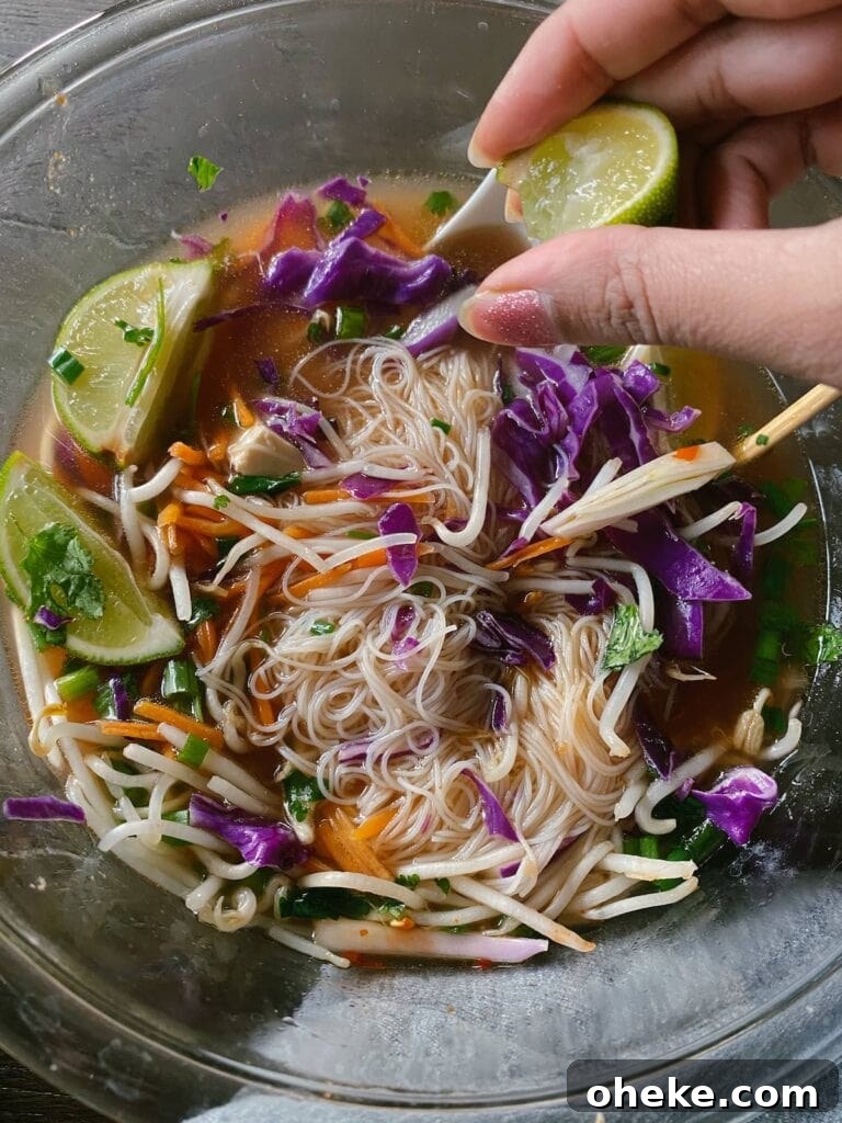 Quick Vegan Pho Recipe: Flavorful Plant-Based Noodle Soup 4 squeeze of lime