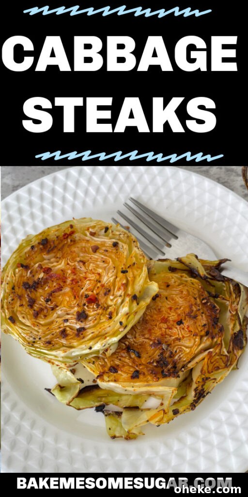 Crispy Roasted Cabbage Steaks with Garlic and Parmesan 9 Cabbage steaks