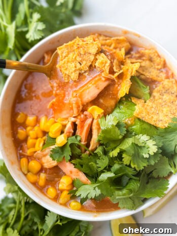 Ingredients for tortilla soup