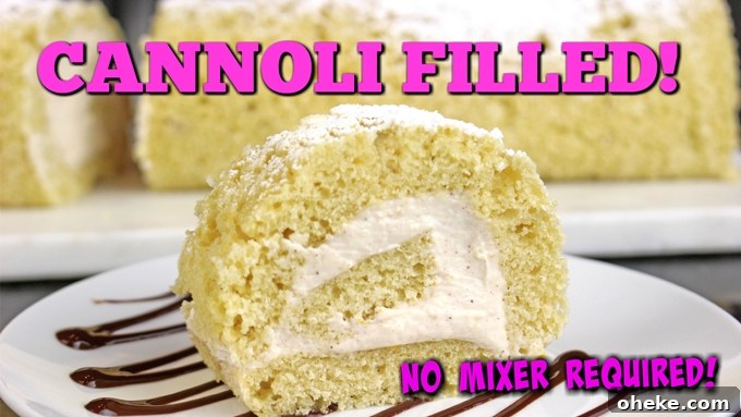 Cannoli Roll Cake