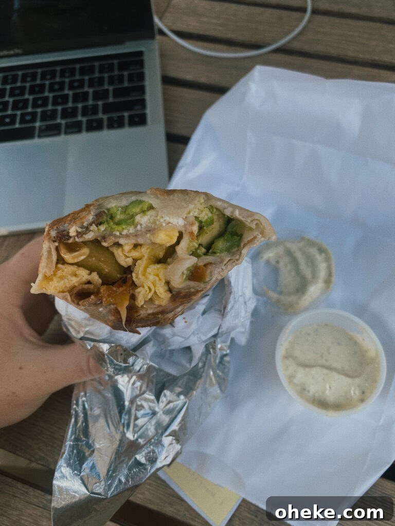 Skiers' Breakfast Burrito — Beaumont Bakery Recipe 3 breakfast burrito