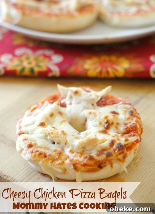 Cheesy Chicken Pizza Bagel Recipe for Quick Weeknight Meals 2 Cheesy Chicken Pizza Bagels